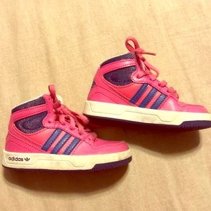 Adidas Pink and Purple high tops